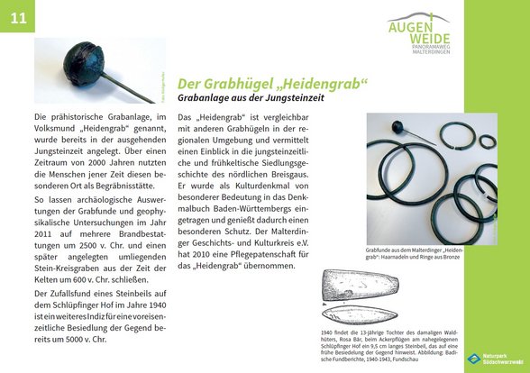 Thementafel "Der Grabhügel 'Heidengrab'" (Punkt 11)