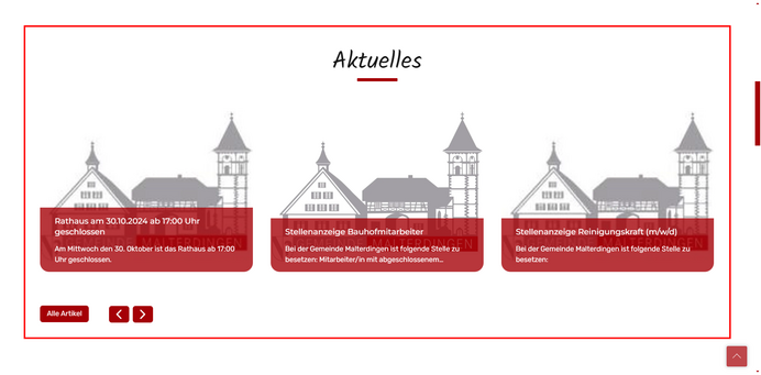 Aktuelles auf der Startseite